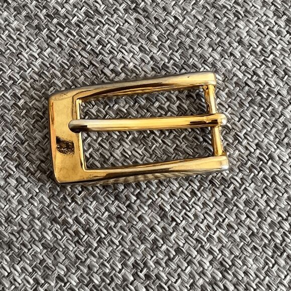 vtg craft set of 2 belt buckles‎ goldtone silvertone skinny belt supply - Picture 3 of 8